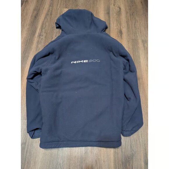 Vintage Nike Jacket Mens Medium Windbreaker Fleece REVERSIBLE Swoosh Y2K 2000s - Picture 4 of 4